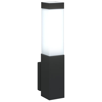 Black Stainless Steel Outdoor Wall Light with Motion Sensor
