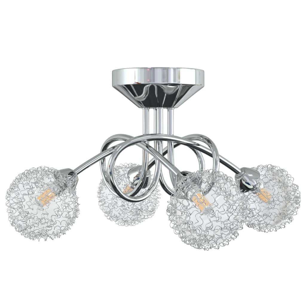 Ceiling Lamp with Glass & Mesh Shades