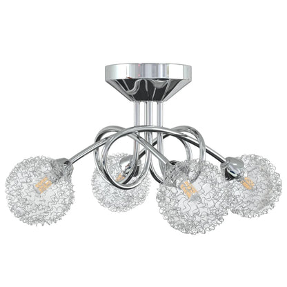 Ceiling Lamp with Glass & Mesh Shades