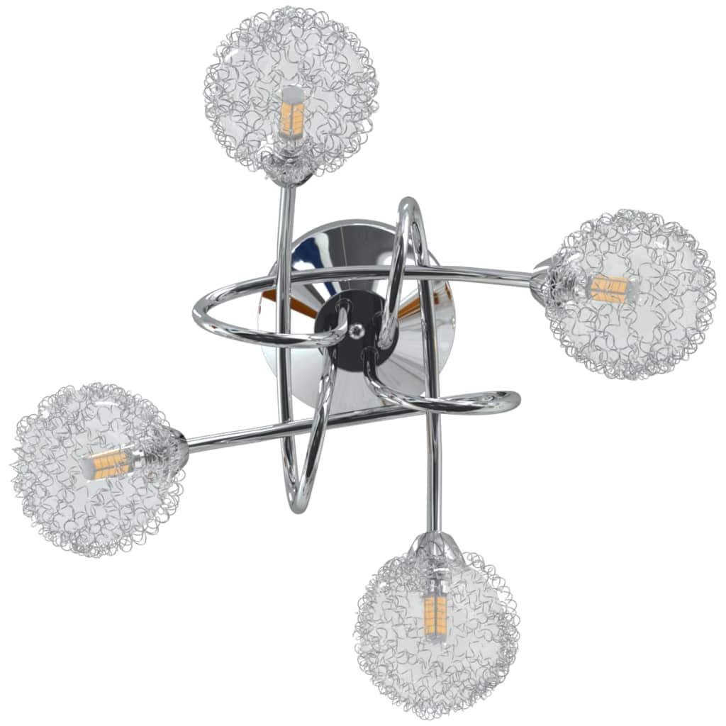 Ceiling Lamp with Glass & Mesh Shades
