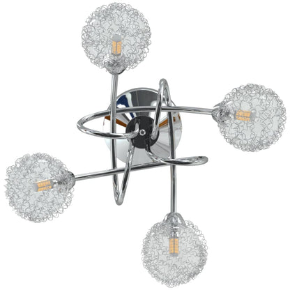 Ceiling Lamp with Glass & Mesh Shades