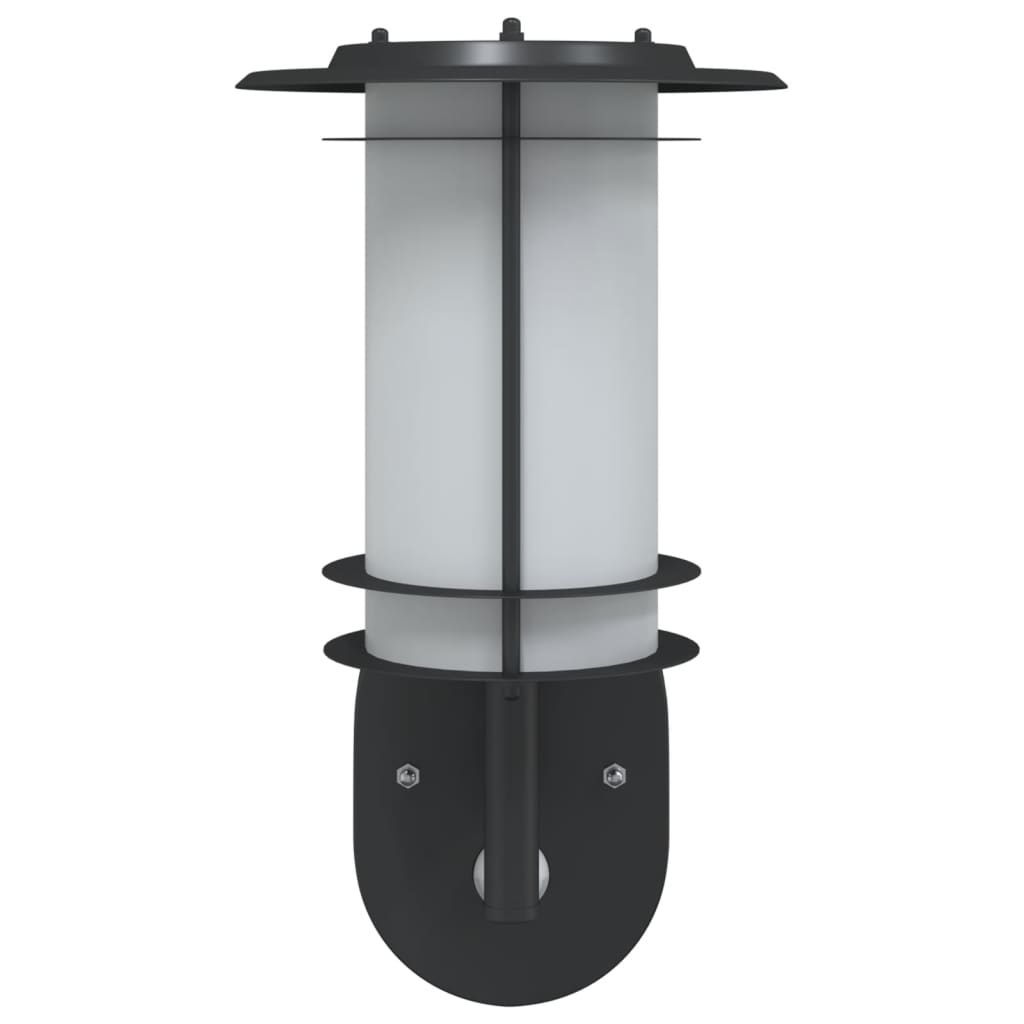 Black Outdoor Wall Light with PIR Motion Sensor