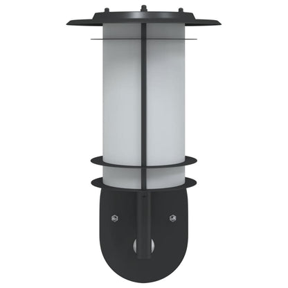 Black Outdoor Wall Light with PIR Motion Sensor